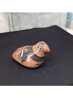 Handcrafted Tonalá Pottery Bird Figurine Traditional Mexican Folk Art Ceramic Do